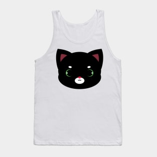 Cute Black Cat With Pink Nose Tank Top